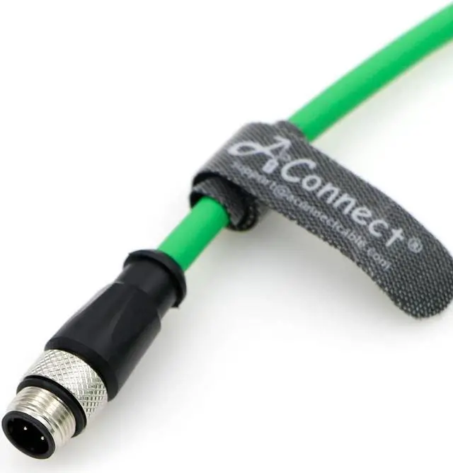 Alt view image 4 of 5 - AConnect M12-D-Code Ethernet-Cable for Industrial Camera M12 4 Pin Male D-Code to 4 Pin Male D-Code Shielded Cat5e Ethernet Cord Waterproof 5M/16.4Ft