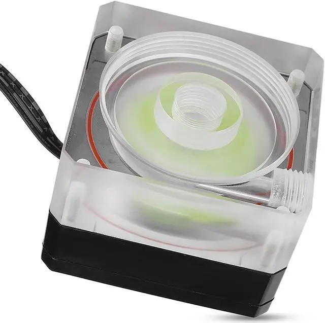 Alt view image 2 of 5 - Acogedor Water Cooling Pump, 500L H Ultra-Thin PMMA PWM Speed Control 3 Meters Pump Head, 12V CPU Water Cooler for PC Water Cooling Systems