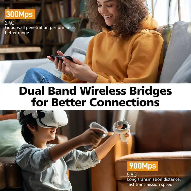 Alt view image 4 of 5 - CPE468 Dual Band Wireless Bridges with Bracket Mounts, 3KM Long Range Gigabit WiFi Bridge, 2.4GHz & 5.8GHz Outdoor Wireless Ethernet Bridge for Point-to-Point and Point-to-Multipoint Network Extend