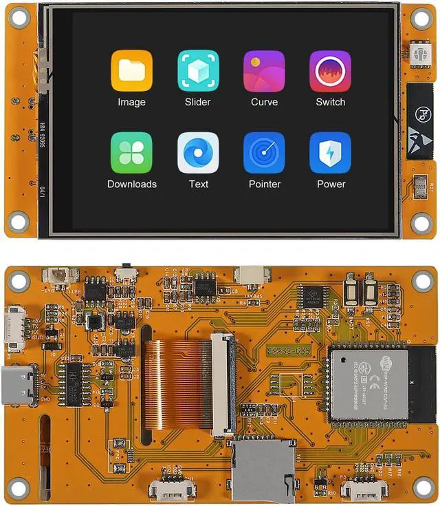 Alt view image 3 of 5 - AITRIP 2PACK 3.5" inch ESP-32 ESP32S ESP32 Display ESP-WROOM-32 Touch Screen TFT LCD Module 320x480 ST7796 ESP32-3248S035C Development Board for Arduino IDE