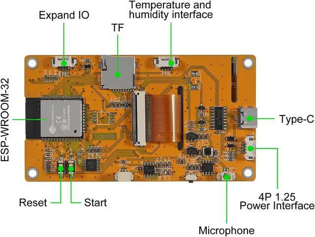 Alt view image 4 of 5 - AITRIP 2PACK 3.5" inch ESP-32 ESP32S ESP32 Display ESP-WROOM-32 Touch Screen TFT LCD Module 320x480 ST7796 ESP32-3248S035C Development Board for Arduino IDE