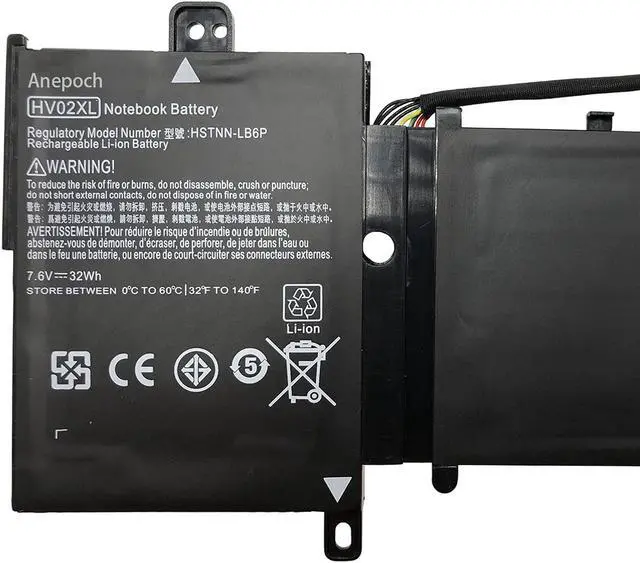 Alt view image 5 of 5 - Anepoch HV02XL Laptop Battery Replacement for HP Pavilion X360 11-K 11-K013CL 11-K057NA 11-K117CL 11-K053AA 11-K005NA 11-K064NR Series 796219-421 796355-005 HSTNN-LB6P TPN-Q164 TPN-W112 7.6V 32Wh
