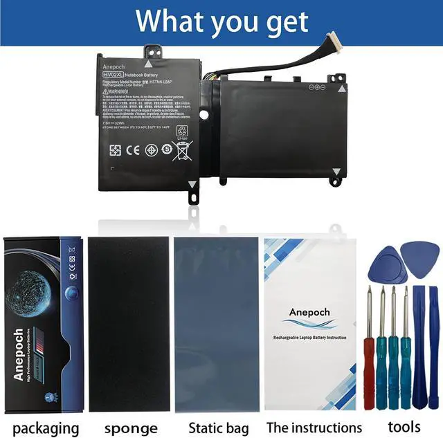 Alt view image 4 of 5 - Anepoch HV02XL Laptop Battery Replacement for HP Pavilion X360 11-K 11-K013CL 11-K057NA 11-K117CL 11-K053AA 11-K005NA 11-K064NR Series 796219-421 796355-005 HSTNN-LB6P TPN-Q164 TPN-W112 7.6V 32Wh