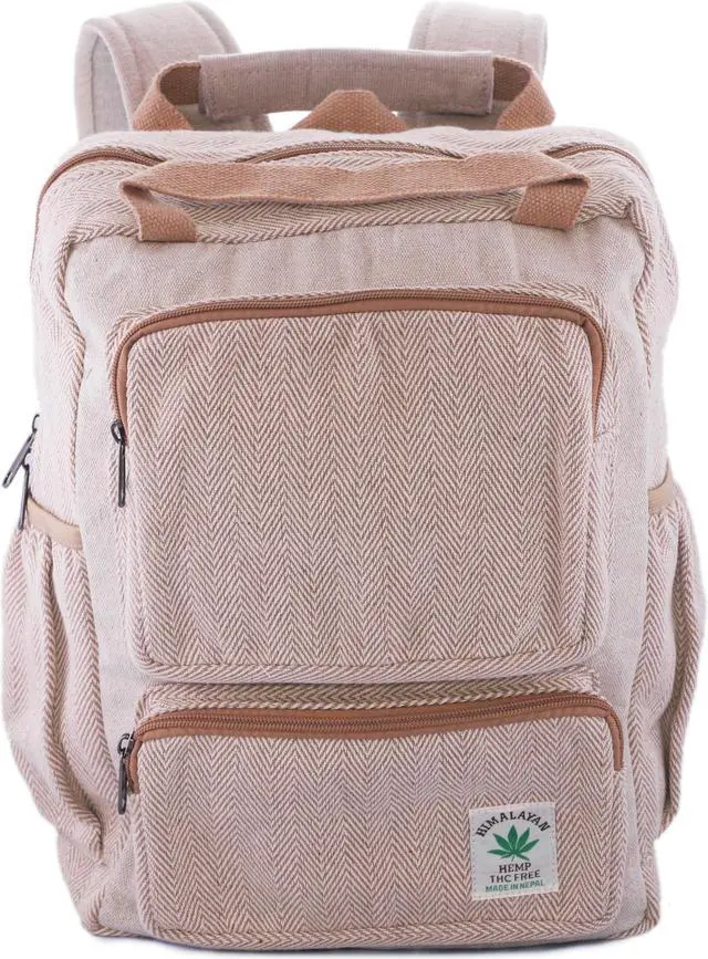 Main image of Anitya Hemp Backpack, Multi-Functional Pockets, Eco-Friendly, Unisex, Hiking Daypack, Durable Rucksack (AHLB05)
