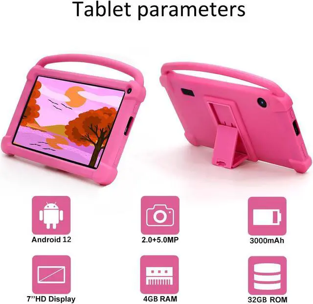 Alt view image 3 of 5 - ATOZEE Kids Tablet, 7 inch Tablet for Kids 4GB+32GB Supports 1TB Expansion Android Preinstalled Parental Control Children Education with Shockproof Kickstand Case, GMS Certified Toddler Tablets.