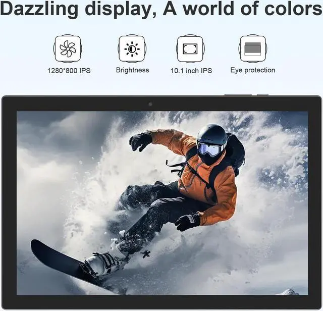 Alt view image 3 of 5 - ATOZEE 10 Inch Tablet, Android 14 Tablets 8GB RAM 64GB ROM 1024GB Expand Tableta 2MP+ 8MP Camera Bluetooth WiFi-6 Tablet Computer 10.1 in Tablet IPS 10" HD Display 6000mAh Long Battery Life Tabletas.