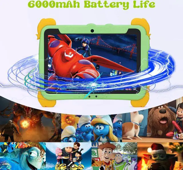 Alt view image 5 of 5 - C idea Tablet for Kids, 10 Inch Kids Tablet, Android 13 Child Tablets, 4GB RAM 64GB ROM, Learning Tablet for Children, 6000mAh, IWAWA Pre-Installed,Parental Control, Child Tablet for Boys, Girls-Green