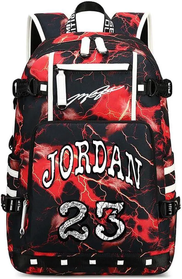 Main image of buluuoor Basketball Star 23 Athletes Laptop Backpack Student Backpack Men Women Ultra Light Travel Bag (Red1)