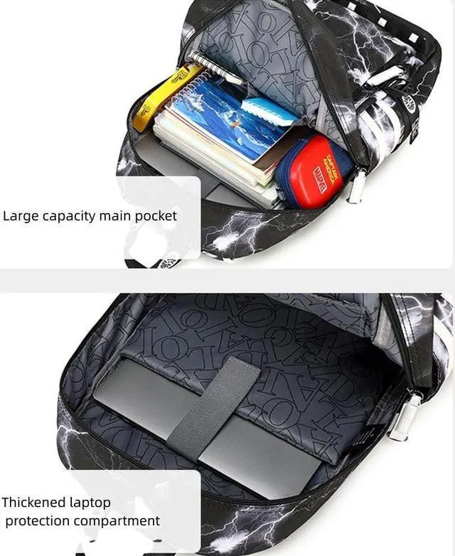 Alt view image 3 of 5 - buluuoor Basketball Star 23 Athletes Laptop Backpack Student Backpack Men Women Ultra Light Travel Bag (Red1)