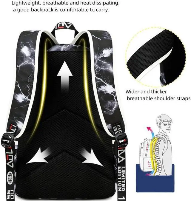 Alt view image 4 of 5 - buluuoor Basketball Star 23 Athletes Laptop Backpack Student Backpack Men Women Ultra Light Travel Bag (Red1)