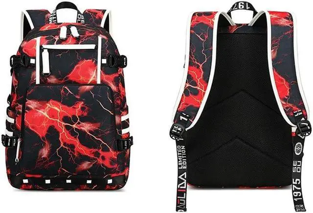 Alt view image 5 of 5 - buluuoor Basketball Star 23 Athletes Laptop Backpack Student Backpack Men Women Ultra Light Travel Bag (Red1)