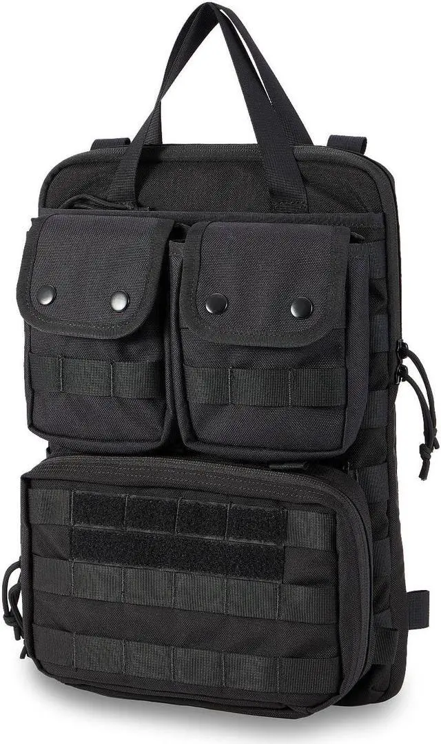 Alt view image 5 of 5 - Cargo Works Tactical MOLLE Laptop Sleeve - Water-Resistant, Slim 15" Tech Organizer with Customizable Storage for Laptop & Accessories