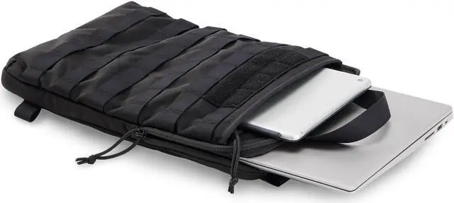 Alt view image 3 of 5 - Cargo Works Tactical MOLLE Laptop Sleeve - Water-Resistant, Slim 15" Tech Organizer with Customizable Storage for Laptop & Accessories