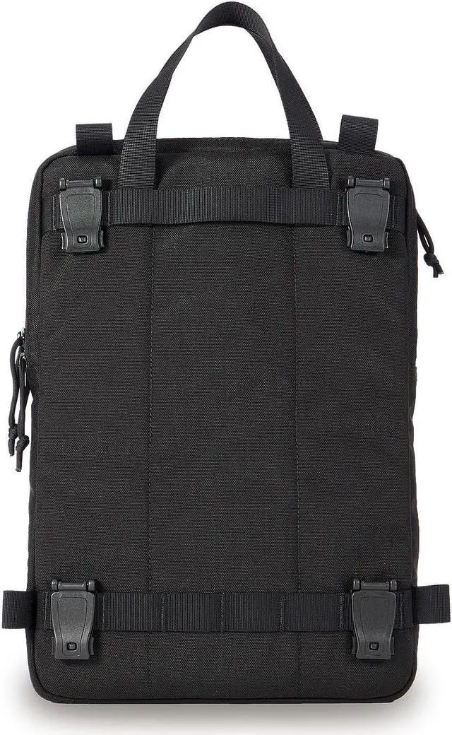 Alt view image 4 of 5 - Cargo Works Tactical MOLLE Laptop Sleeve - Water-Resistant, Slim 15" Tech Organizer with Customizable Storage for Laptop & Accessories