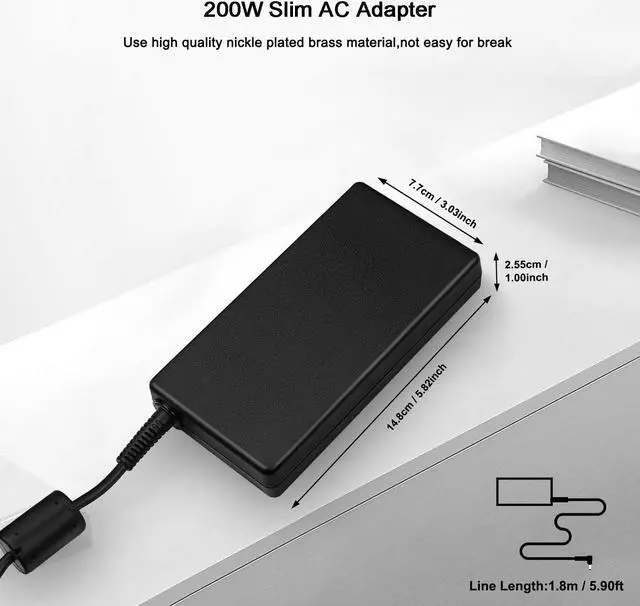 Alt view image 3 of 5 - 200W Katana A17 A15 Charger for msi Katana A17 A15 15 17 / Katana A17 AI A15 AI RTX 4070 4050 4060 Laptops Power Supply a21-200p2b adp-200jb f