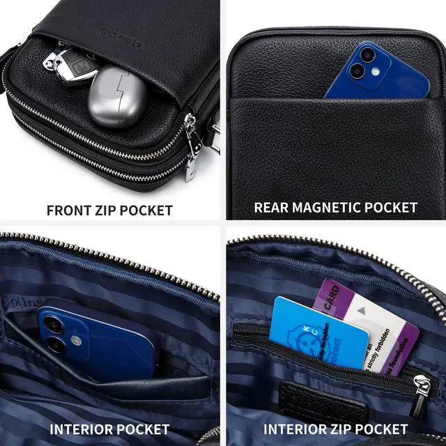 Alt view image 4 of 5 - Colins Keirs Laptop backpack & Men's leather crossbody bag