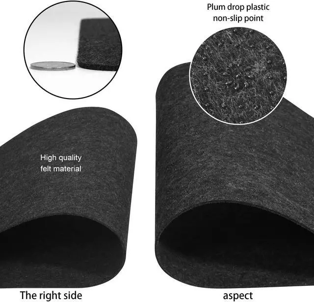 Alt view image 5 of 5 - Large Felt Desk Mat,47.2"x 23.6",Non-Slip Desk Pad for Office and Home,120x60cm Full Table Mouse Pad,Keyboard Mats for Desk,Desktop Protection(Dark Gray)