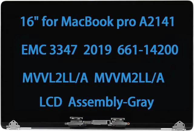 Main image of Daplinno 16" Screen Replacement for MacBook pro A2141 EMC 3347 2019 LCD Screen Replacement Display Assembly MVVL2LL/A MVVM2LL/A 661-14200 (Space Gray)