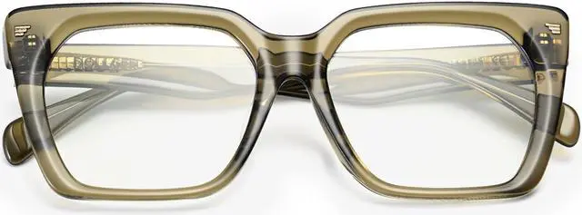 Alt view image 3 of 5 - Dollger Oversized Blue light Glasses for Women Men Square Frame Computer Screen Blue light Blocking Eyeglasses Acetate Chunky Big Fashion Green Glasses