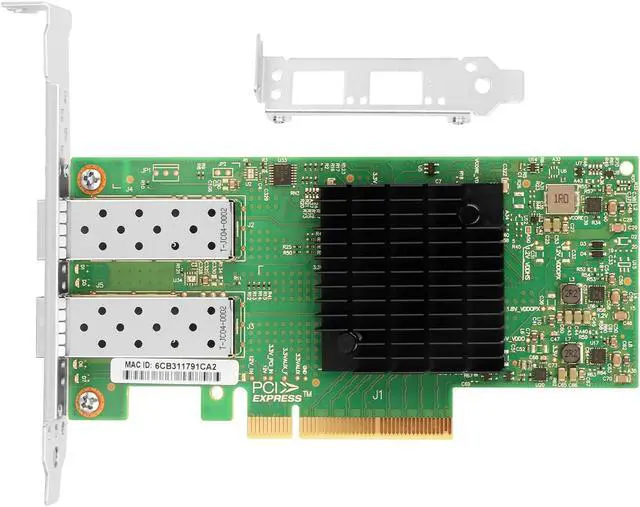 Alt view image 4 of 5 - Euqvos for Mellanox ConnectX4 LX 25Gb Ethernet Network Adapter, Compare to MCX4121A-ACAT, Dual SFP28 Ports PCIe 3.0X8, RDMA, 25Gigabit NIC for Windows/Windows Server/Linux