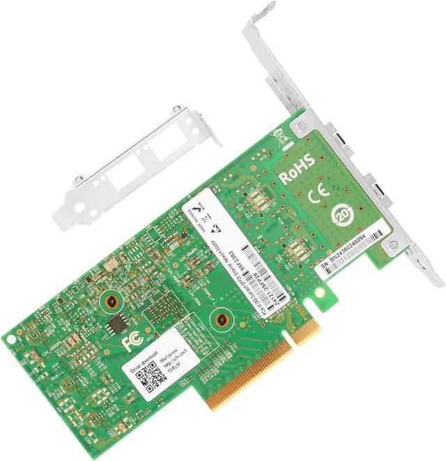 Alt view image 3 of 5 - Euqvos for Mellanox ConnectX4 LX 25Gb Ethernet Network Adapter, Compare to MCX4121A-ACAT, Dual SFP28 Ports PCIe 3.0X8, RDMA, 25Gigabit NIC for Windows/Windows Server/Linux