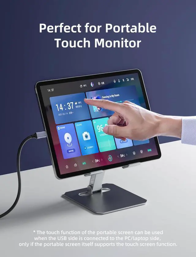 Alt view image 4 of 5 - fairikabe DisplayPort to USB C Cable 10FT 4K@60Hz, Unidirectional DisplayPort Source to USB C Monitor Display for Studio Display, Portable Monitor Touchscreen, USB C Monitor etc.