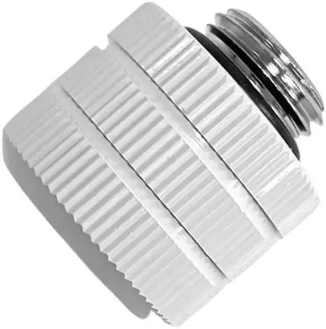 Alt view image 3 of 5 - Osprey 6 Pack G1/4" Thread to OD 12mm Compression Fittings, Brass and Aluminum Alloy Fittings for Computer Water Cooling Systems with Anti-Off Adapters, White
