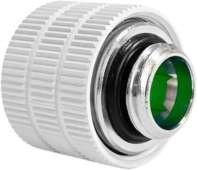 Alt view image 4 of 5 - Osprey 6 Pack G1/4" Thread to OD 12mm Compression Fittings, Brass and Aluminum Alloy Fittings for Computer Water Cooling Systems with Anti-Off Adapters, White