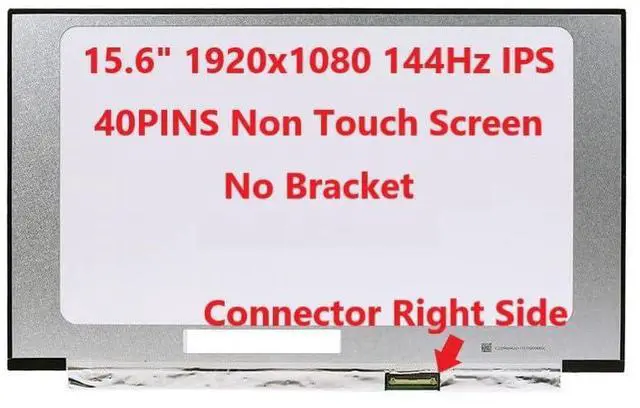 Alt view image 3 of 5 - FULLCOM New LCD Replacement Screen FHD 1920x1080 (Non Touch) 15.6 Inch 144Hz IPS 40 Pin Matte for ASUS G512LI-HN065 for Laptop/Display/Screen/LCD Application