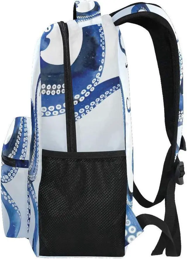 Alt view image 4 of 5 - ALAZA Blue Marine Kraken Octopus Large Backpack for Kids Boys Girls Student Laptop iPad Tablet Travel School Bag w/Multiple Pockets for Men Women College