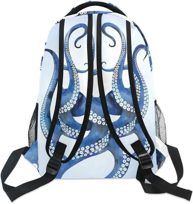 Alt view image 5 of 5 - ALAZA Blue Marine Kraken Octopus Large Backpack for Kids Boys Girls Student Laptop iPad Tablet Travel School Bag w/Multiple Pockets for Men Women College