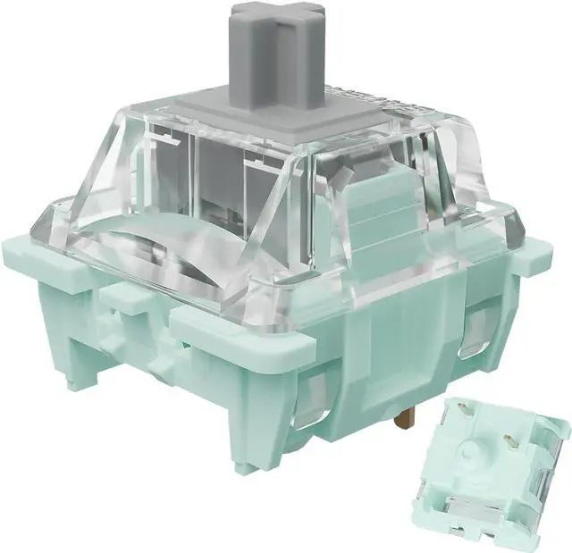Main image of Gateron Jade Series Pre-Lubed Linear Silver Keyboard Switch,3-Pin 45gf Double Spring Switche,for MX Gaming Mechanical Keyboard(Jade Sliver,90PCS)