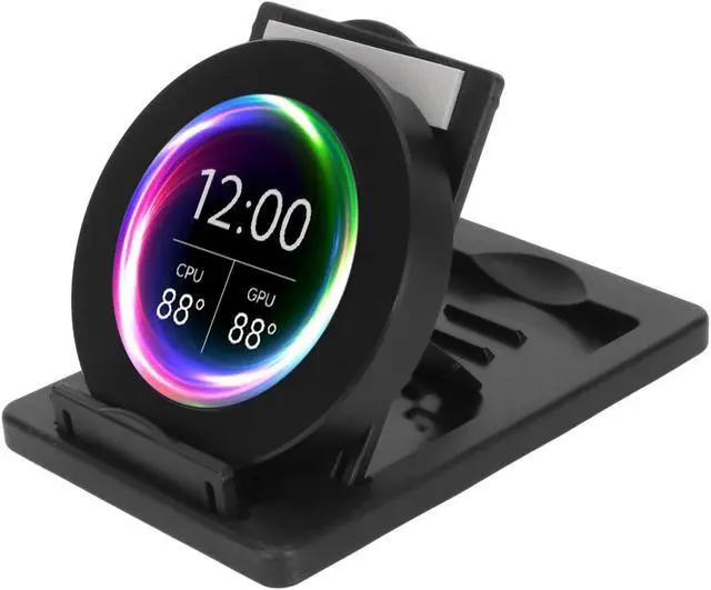 Main image of 2.1 Inch Round Computer Temp Monitor, USB Mini Screen for AIDA64, CPU HDD Data External Expansion Display for Windows for Linux
