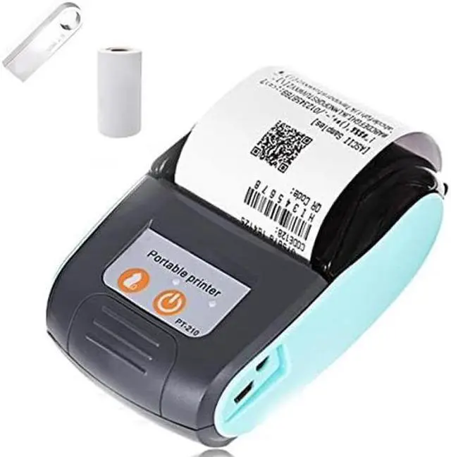 Alt view image 2 of 5 - bluetooth thermal receipt printer 58mm,wireless portable mini pocket invoice bill ticket pos printer for small business, compatible with android/WINDOWS/LINUX,NOT for ios/MAC/ipad(blue color)