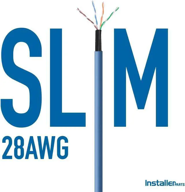 Alt view image 4 of 5 - InstallerParts Ethernet Cable CAT6A Slim Cable UTP Booted 10 FT (10 Pack) - Orange - Professional Series - 10Gigabit/Sec Network/High Speed Internet Cable, 550MHZ, 28AWG