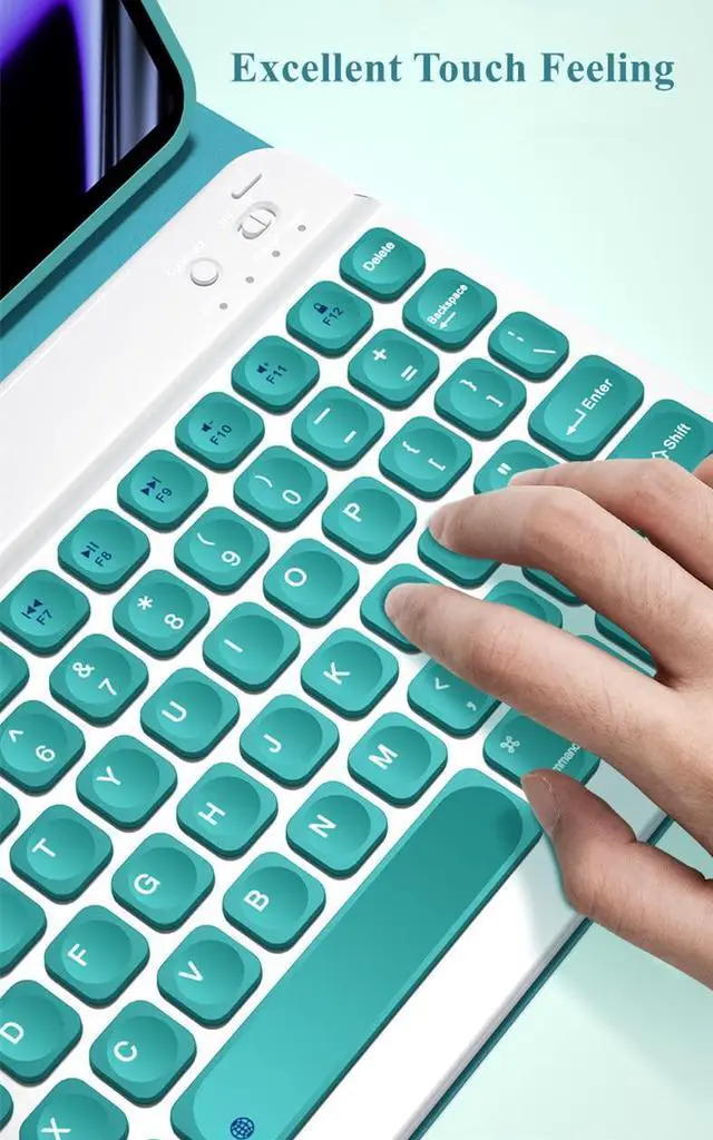 Alt view image 5 of 5 - AnMengXinLing Keyboard Case for iPad 10.2" 9th 8th 7th Generation, Magnetically Detachable Wireless Keyboard with Pencil Holder for 10.2inch iPad 9/iPad8/iPad7/Air3/Pro10.5, Purple