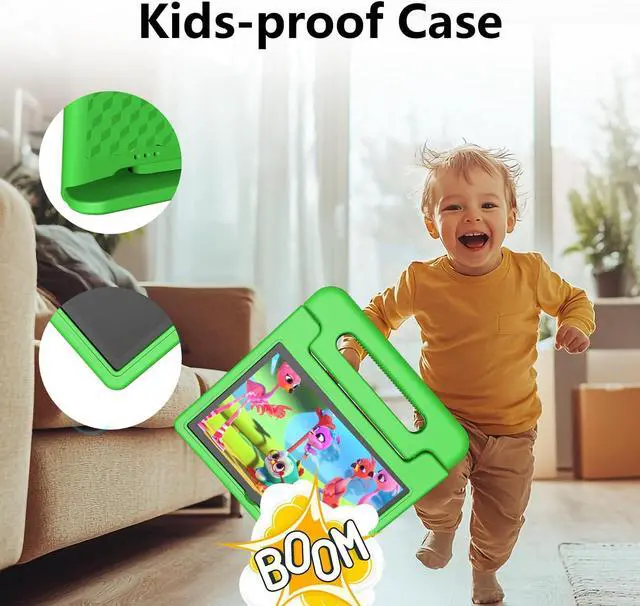 Alt view image 3 of 5 - JREN Tablet for Kids10 Inch Kids Tablet Android 14Octa-core64GBWiFi BluetoothParental ControlChildren ContentChildren Toddler Green