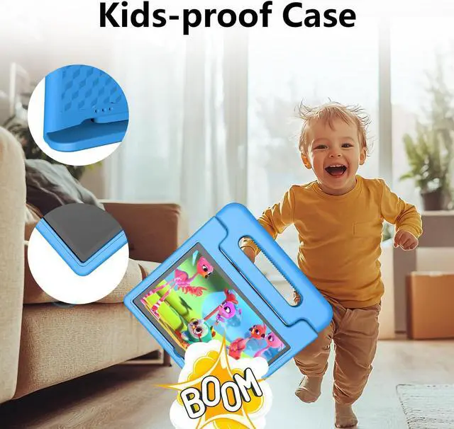 Alt view image 3 of 5 - JREN Tablet for Kids10 Inch Kids Tablet Android 14Octa-core64GBWiFi BluetoothParental ControlChildren ContentChildren Toddler Blue