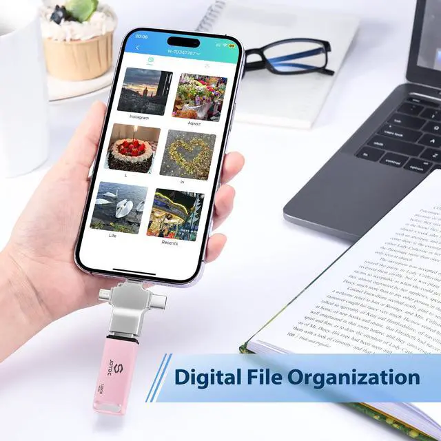 Alt view image 3 of 5 - 512GB Auto Backup-Photo-Stick-For-All-Device Picture-Stick-For-Photos Secure & Easy-Photo-Saver-iPhone-Backup-Flash-Drive Picture-Saver-Thumb-Drive Android-Photo-Backup-Storage-Stick iPad-Backup-Drive