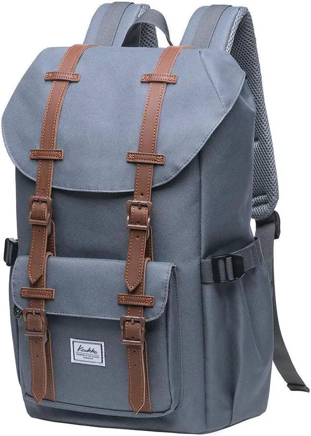 Alt view image 2 of 5 - KAUKKO Laptop Outdoor Backpack, Traveling Rucksack Fits 15.6 Inch Laptop(5-7-Grey(2PC))