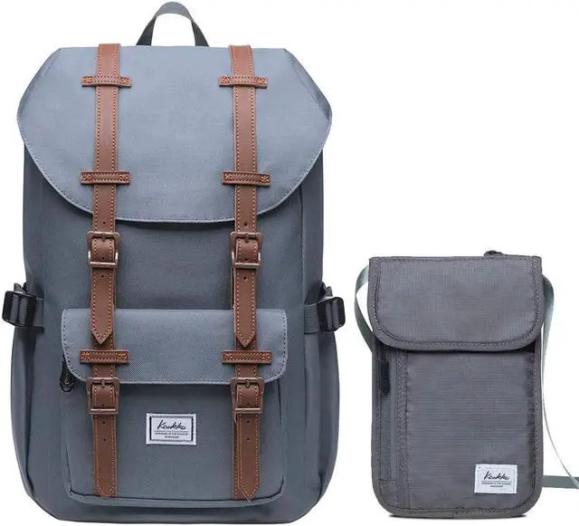Main image of KAUKKO Laptop Outdoor Backpack, Traveling Rucksack Fits 15.6 Inch Laptop(5-7-Grey(2PC))