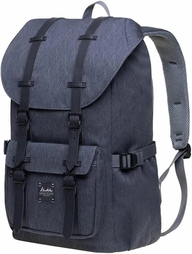 Alt view image 2 of 5 - KAUKKO Laptop Travel Backpack, Outdoor Rucksack Fits 15.6 Inch Laptop(18-grey)