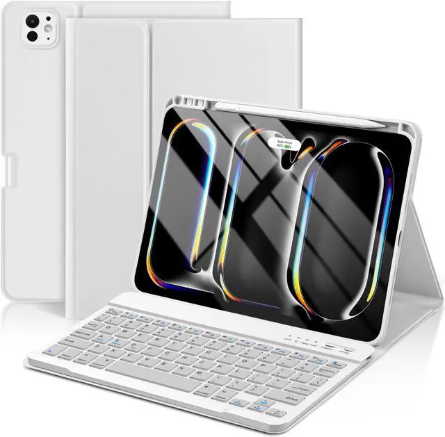 Main image of KBCASE Keyboard Case for iPad Pro 11-inch (M4) 2024, Detachable Bluetooth Keyboard Case with Pencil Holder for iPad Pro 11 inch 2024 (Gray)