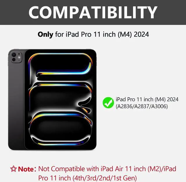 Alt view image 2 of 5 - KBCASE Keyboard Case for iPad Pro 11-inch (M4) 2024, Detachable Bluetooth Keyboard Case with Pencil Holder for iPad Pro 11 inch 2024 (Gray)