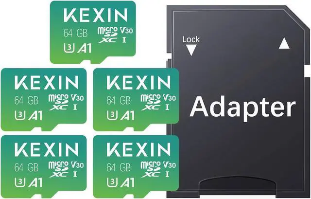 Alt view image 2 of 5 - KEXIN 64GB Micro SD Card 5 Pack Memory Card + KEXIN 128GB USB C Flash Drive USB 3.0