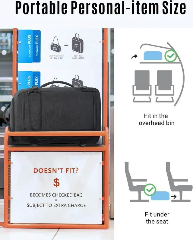 Alt view image 5 of 5 - LIGHT FLIGHT Travel Backpack Carry On Flight Approved TSA Friendly Backpack Water-resistant Lightweight Business Large Weekender Bag Casual Daypack 15.6" Laptop Backpack for Men Women,Black