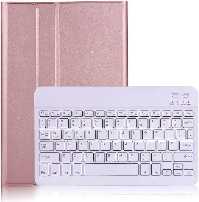 Main image of Backlight Keyboard Case for Samsung Galaxy Tab S6 10.5 2019,Slim Stand Cover Lightweight Case with Magnetically Detachable Wireless Keyboard for Galaxy Tab S6 10.5 SM-T860/T86 (Rose Golden)