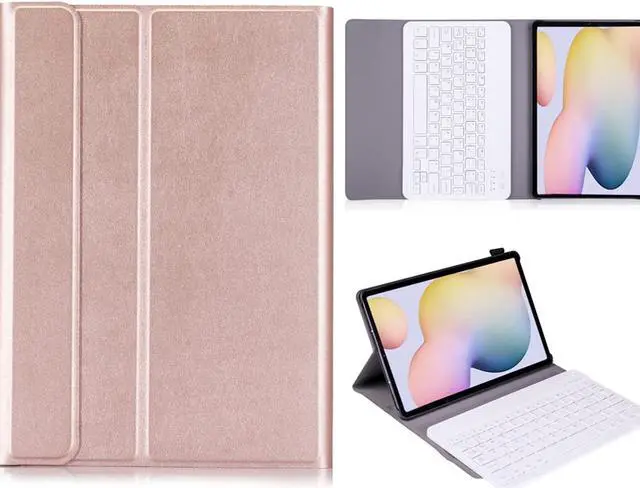 Alt view image 3 of 5 - Backlight Keyboard Case for Samsung Galaxy Tab S6 10.5 2019,Slim Stand Cover Lightweight Case with Magnetically Detachable Wireless Keyboard for Galaxy Tab S6 10.5 SM-T860/T86 (Rose Golden)