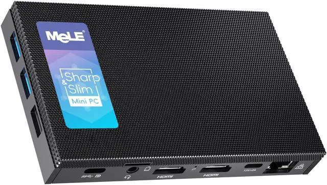Main image of MeLE Quieter4C Fanless Mini PC 12th Alder Lake N100 (up to 3.4GHz 4C/4T) 8GB LPDDR4x 256GB Storage Micro Desktop Computer, Support 4K Triple Display, Dual HDMI, All-in-One USB-C WiFi 5 BT5.1 Ethernet
