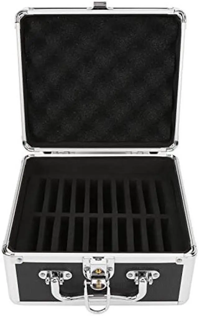 Alt view image 4 of 5 - Hard Drive Storage Box Hard Drive Case Hard Drive Storage Case Hard Drive Carrying Case 2.5in Hard Drive Storage Box 20 Bays Double Protection Convenient Handle Hard Drive Case